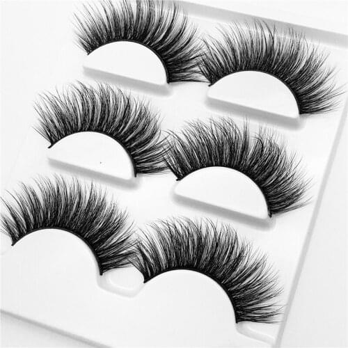 YOKPN 3Pairs/Box Thick False Eyelashes High Quality 3D Cross Fake Eye Lashes Eyelash Cotton Makeup Eyelashes
