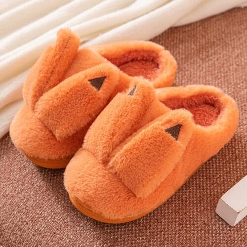 Winter Cartoon Slippers For Kids Childrens Boys Girls Cartoon Furry Shoes Indoor Home Warm Cotton Slippers Kids Home Shoes