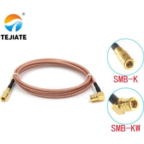 1PCS TEJIATE Adapter Cable SMB To SMB Type SMBK Convert SMBKW 8-90CM 1M 1.5M 2M Length Connector RG316 Wire