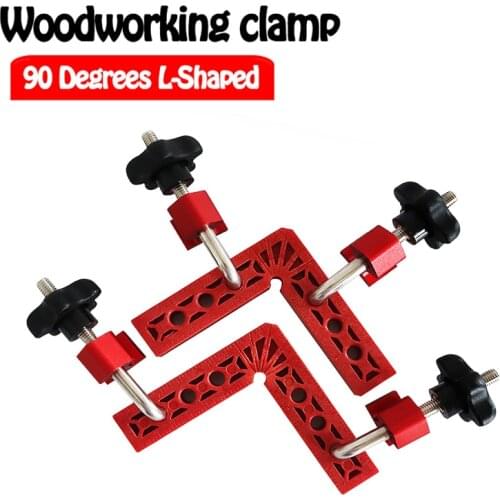 140mm Woodworking 90 Degrees L-Shaped Auxiliary Fixture Right Angle Clamps Splicing Board Positioning Corner Ruler