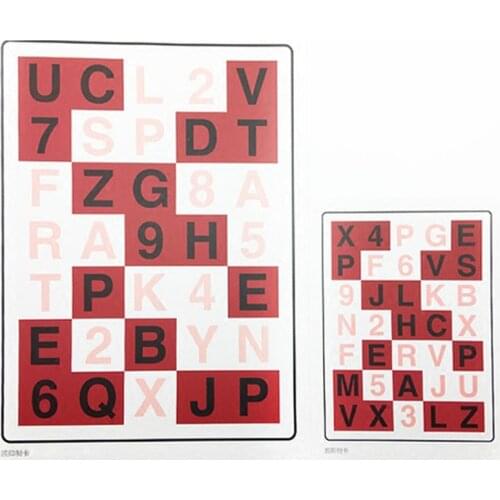 2Pcs Anti-Suppression Letter VT Chart Trainer Vision Training Tools for Child Amblyopia Myopia