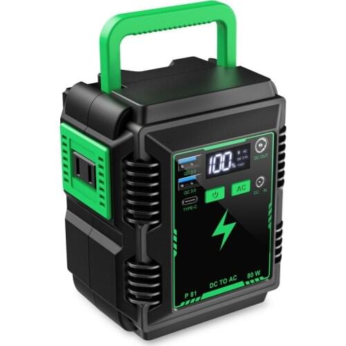 2020 Solar Portable Power Station 80W Emergency Backup Battery Supply for Camping & Outdoor