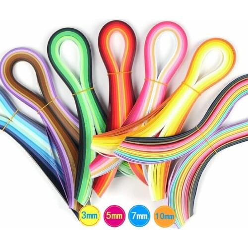 260PCS/Lot 39CM Long Handmade Origami Quilling Paper Mixed Color Paper Stripes For Kids Children DIY Crafts Paper Decor Supplies