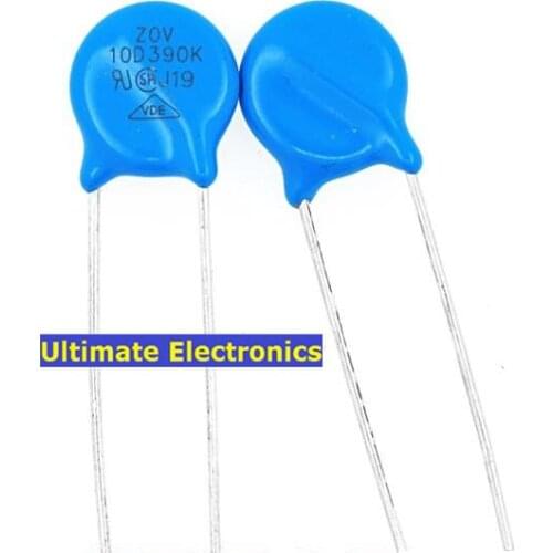 50pcs Varistors 10D390K 39V Metal voltage dependent resistor
