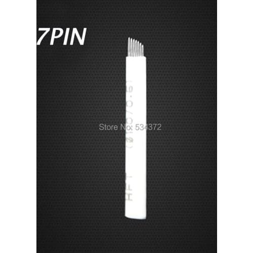 7 PIn Microblading Blades Permanent Makeup Manual Eyebrow Blade Needles For 3D Embroidery Manual Tattoo Pen
