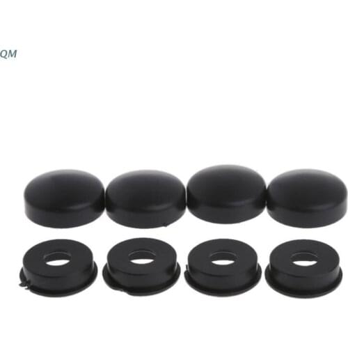 8 Pcs ABS License Plate Frame Screw Nut Caps+Bolt Cover Set For Car 13MF