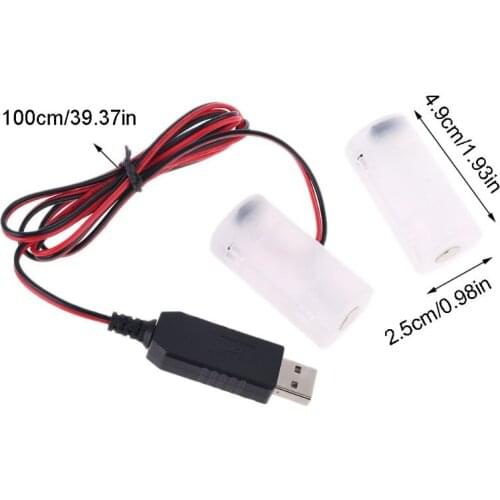 LR14 C Battery Eliminator USB Power Supply Replace 1 to 4pcs 1.5V C Cell Battery M5TD