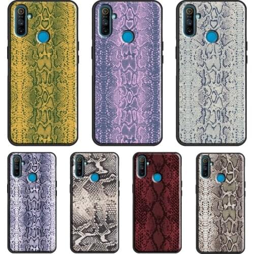 Cobra Python Snake Skin For OnePlus 9 Pro 7 8 Pro 8T Nord 9R Case For Realme 8 Pro C3 C21 GT Neo 6 7 Q3 Pro Cover