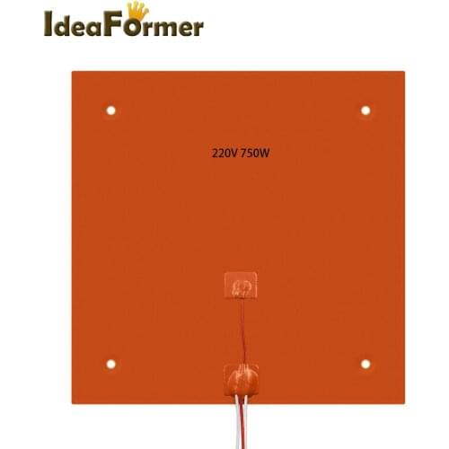 3D Printer parts Heated Bed Platform Silicone Heated Bed 310x310mm 220v 750w For Creality CR-10 10s pro Heating Pad Build Plate