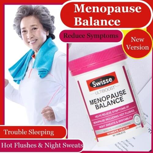 Swisse Menopause Balance Women Health Supplement Reduce Hot Flushes Night Sweats Trouble Sleeping Nervous Irritability Symptoms
