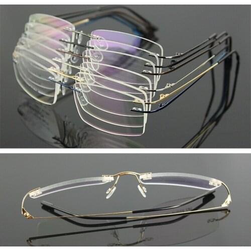 Vazrobe Rimless Prescription Glasses Men Women Progressive Man Female Spectacles Receipt Photochromic Anti Blue Light 1.61 Index