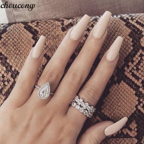 Choucong Female Avenue Eternity Band Ring 925 Sterling Silver AAAAA cz Promise Wedding Band Rings For Women Bridal Party Jewelry