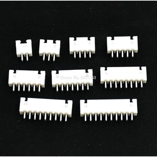 50PCS XH2.54 2p 3p 4p 5p 6p 7p 8p 9p 10pin 2.54mm Pitch Terminal Housing Pin Header Connector Female Wire Connectors Adaptor XH