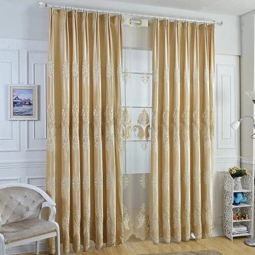 Cream Italy Cashmere Laser Embroidered Curtains Living Room Bedroom Study Europe Cortinas Curtain Luxury Fabric Modern Kitchen