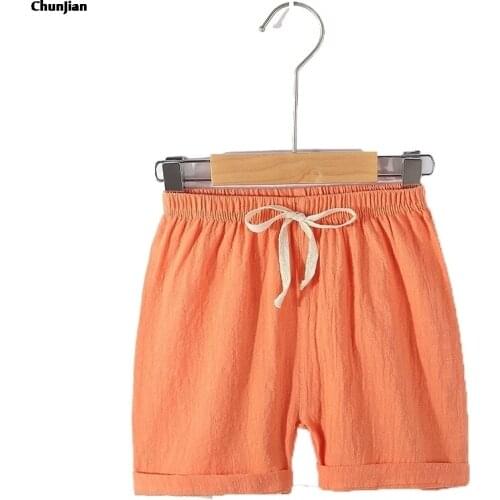 Summer Baby Girls Boys Shorts 8 Colors Cotton Children Beach Loose Shorts Casual Pants Comfortable Elastic Waist Solid Shorts