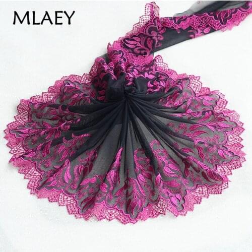 MLAEY 2y/lot Exquisite Embroidered Lace Trim, Pink Lace Fabric ,Quality Lace Ribbon , DIY Craft&Sewing Dress Clothing Accessor