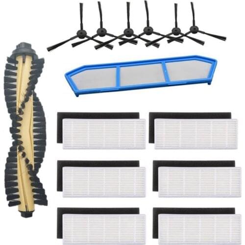 Accessories Kit for Ilife A4 A4S A40 Vacuum Cleaner Parts HEPA Filter Primary Filter Side Brush Roll Brush