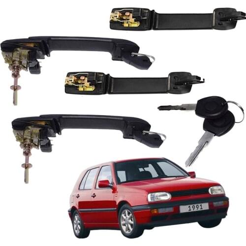 For VW Golf Mk3 VENTO 1991-1997 Exterior Door Handle with keys Front Rear Left Right 1H0837207B, 1H0837207C 1H4 839 205