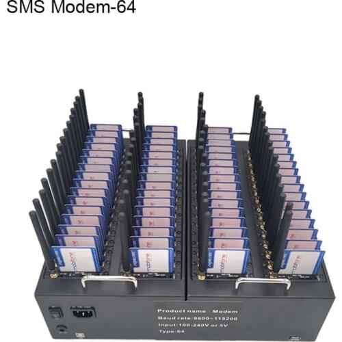 Low Cost SMS Caster 4G Lte 64 Port SIM Card Hub Bulk Send GSM SMS Modem