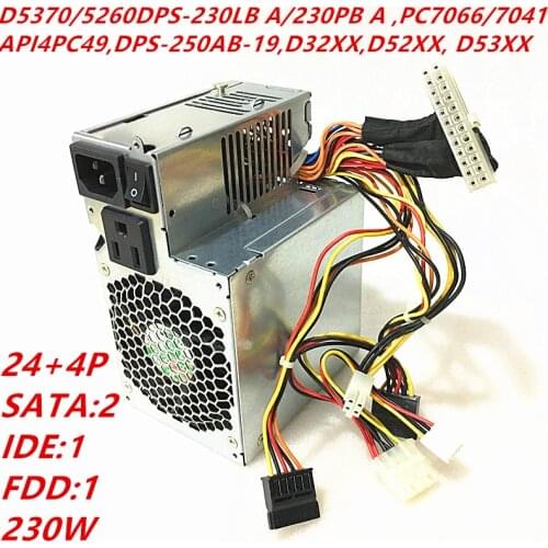 New Original PSU For Fujitsu G31 D5370/5260 D5300XX 230W Power Supply DPS-230LB/230PB A PC7066 PC7041 API4PC49 DPS-250AB-19