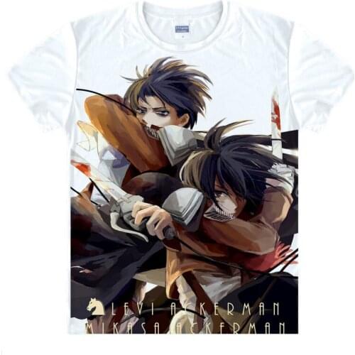 Attack on Titan T-Shirt Eren Yeager Shirt breathable t-shirts Anime Mens Designer T-Shirts anime cartoon boys cool T-shirt a