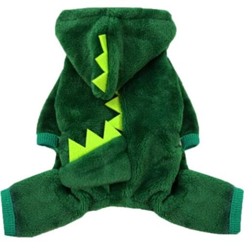 Pets Cat Clothes Funny Dinosaur Costumes Winter Warm Plush Cat Coat Small Cat Kitten Hoodie Puppy Dog Clothes New