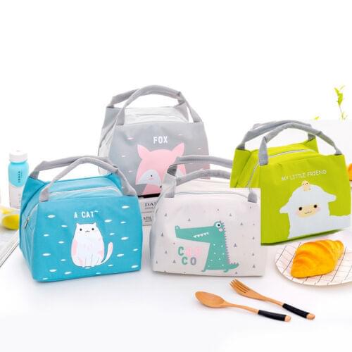 Portable Insulated Thermal Food Picnic Lunch Bag Box Cartoon Bags Pouch For Women Girl Kids Children
