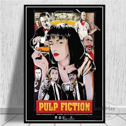 Pulp Fiction Quentin Tarantino Posters And Prints Canvas Painting Wall Art Picture Vintage Movie Decorative Home Decor Affiche