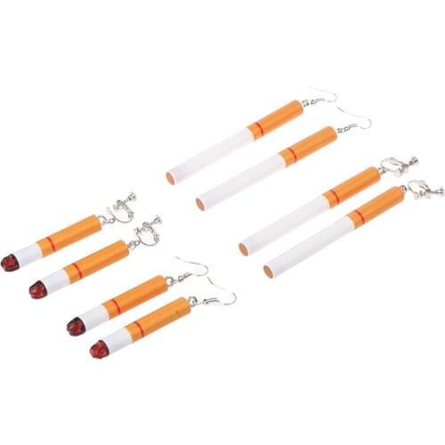 1 Pair Punk Exaggeration Earrings Cigarette Butts Earrings Restoring Ancient Ways Contracted Girl Earring For Women