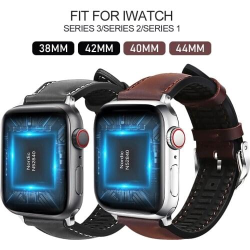 Silicone Leather band For apple watch strap 38mm 40mm 42mm 44mm iwatch pulseira series 5 4 3 2 1 Table Bracelet accessories