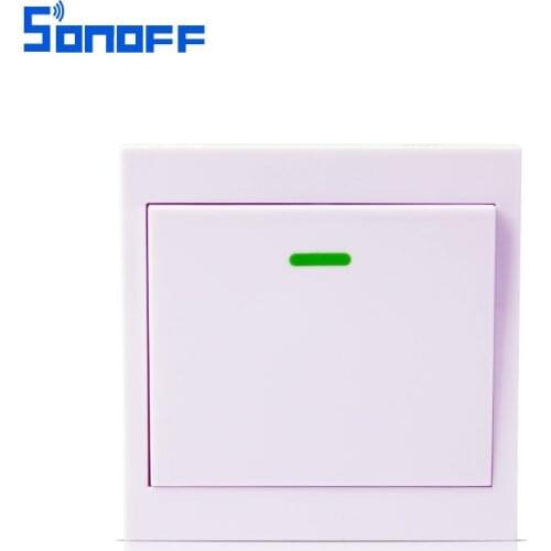 Sonoff 1 gang 433 mhz RF Remote ON/Off Control LED Light with Stickers,Single Channel Works With T1 EU UK Smart Wall WiFi Switch
