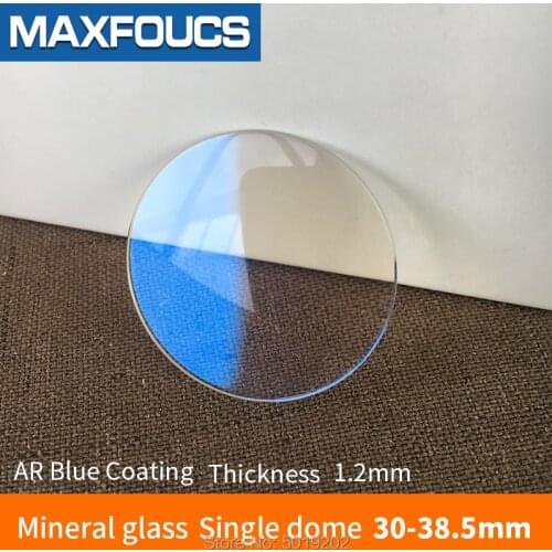 Watch glass mineral glass AR Blue Coating Single dome 1.2mm diameter 30mm ~ 38.5mm Watch accessories replacement parts