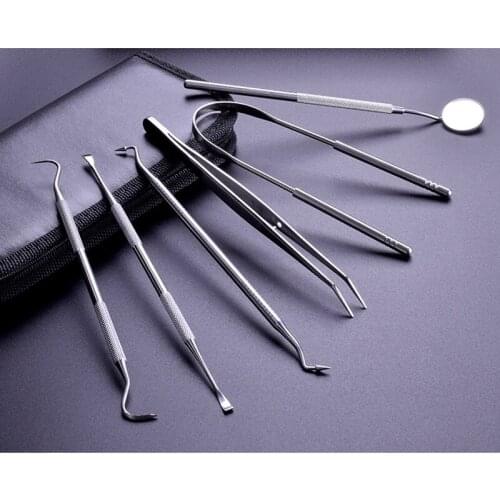 Dentist Tools 10 Pcs Set Stainless Steel Dental Care Oral Care Set Versatile Kit Dental Instrument With Holder Case Oral Hygiene