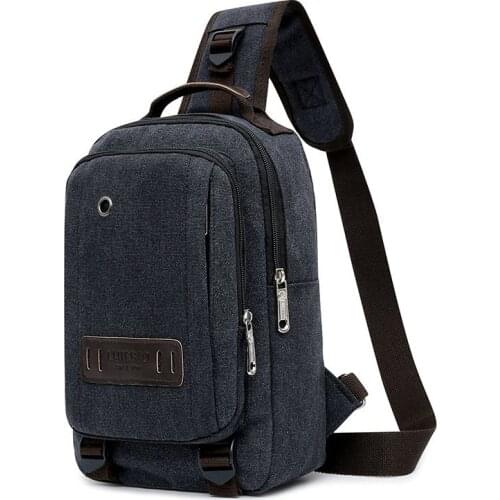 New Messenger Bag Canvas Men Chest Bag Teenage Crossbody Shoulder Bag Mens Sling Bags Handbag Male Casual Chest Pack