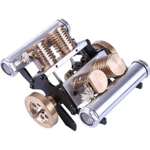 V-shape Four-cylinder Vacuum Suction Engine Model Toy for Developing Intelligence