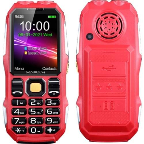 Large Battery Big Power Rugged Mobile Phone Loud Sound Power Bank Torch Large Russian Key Bluetooth Quick Dial Cellphone Gofly
