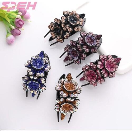 Flower plate hair duckbill clip horsetail catch clip word clip sharp beak clip adult large hairpin hair accessories