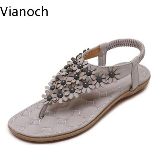 Fashion 2019 New Women Sandals Beach Summer Flats Shoes Woman Size 40 41 wo19033