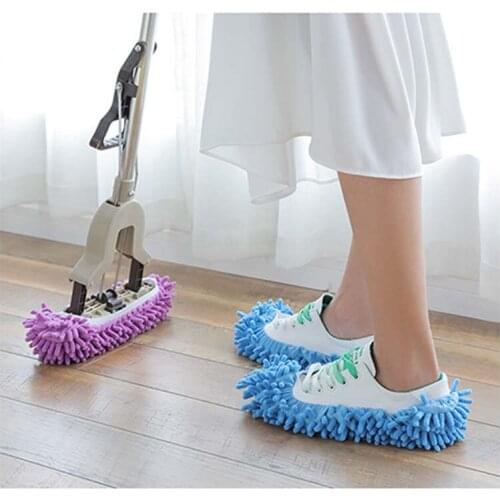 1pc Dust Cleaner Grazing Slippers House Bathroom Floor Cleaning Mop Cleaner Slipper Lazy Shoes Cover Microfiber Duster Cloth