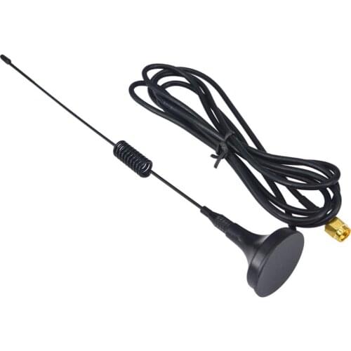 10pcs/lot 5dbi GSM Antenna SMA Male Plug RG174 1.5M Cable with Magnetic base for Ham Radio DAB Devices