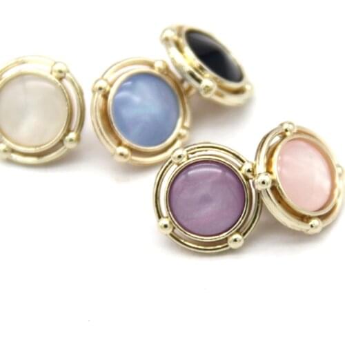 10pcs Light Colorful Metal Shank Sewing Shirt Buttons For Clothes Women Wedding Dress Small Decorations Accessories Wholesale
