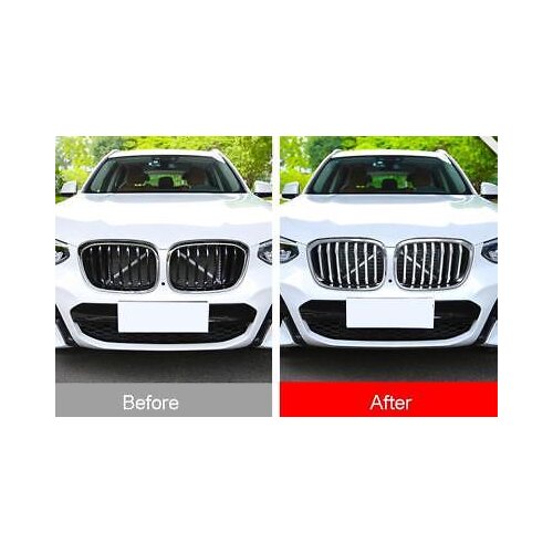ABS Matte Front Center Grill Grid Grille Cover Trim 14pcs for BMW X3 G01 2018