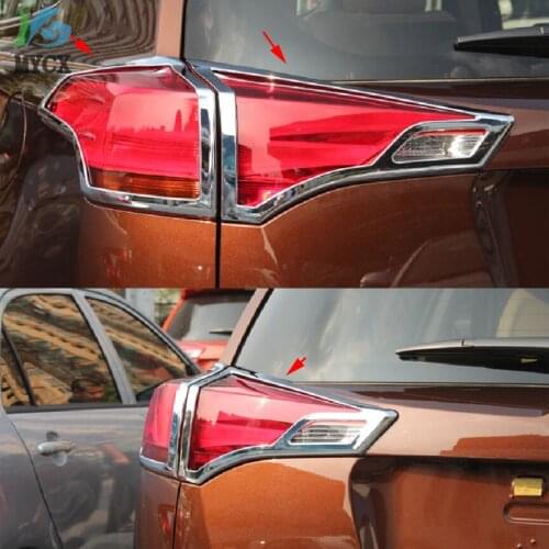 For toyota rav4 accessories ABS chrome rear lamps cover for toyota rav 4 2014 2015 car-styling rav 4 tail lights accessory new