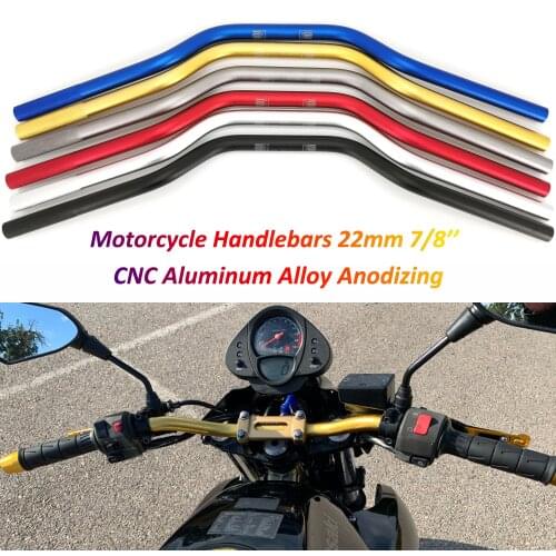 Handle Bars 22mm 7/8'' Motorcycle Handlebar Aluminum Anodizing for Honda CB650R CB500X FZ1 XJ6 Cafe Racer Versys 650 Nina 400