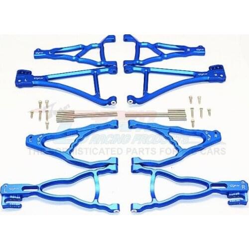 Aluminium Front+Rear Upper & Lower Suspension Arm - 8pcs set (For TRX 1/10 parts E-REVO 560871, REVO, SUMMIT)