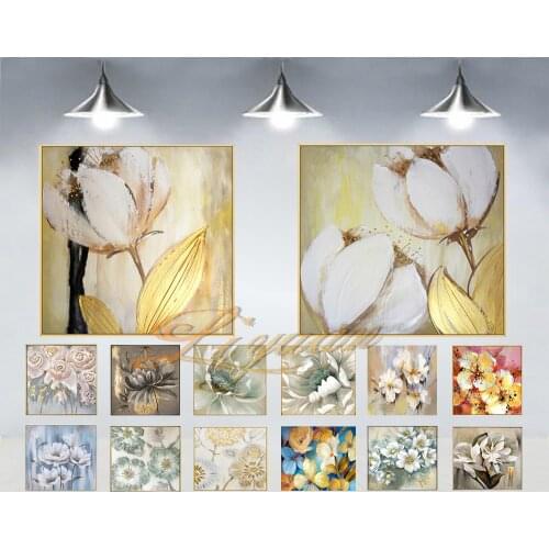 Free Shipping Hot Sale Home Decor Wall Art Pictures 1 Pieces Handmade Color flower On Canvas Oil Paintings Artwork Unframed