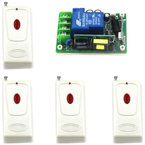 Wireless 1 Channel ON/OFF 85-250V 30A Remote Control Switch for Lamp & Light Transmitter+Receiver SKU: 5161