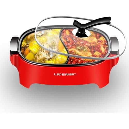 220V Two-flavor Hot Pot Electric Hot Pot 6L Household Multi-purpose Electric Cooker Hotpot Pot Multicooker Hot Pot Electric