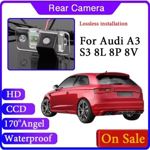Car image Camera For Audi A3 S3 RS 3 8P 8V 8Y 1999~2020 Back up Camera Waterproof Function Night Vision CAM