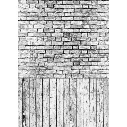 LIFE MAGIC BOX Backgrounds For Photography Studio Grey Brick Wall Wood Floor Wallpaper